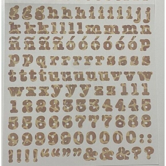 Creative Memories Alphabet Letter Tan Animal Print Zoo Sticker Sheet Old Style - Picture 3 of 4